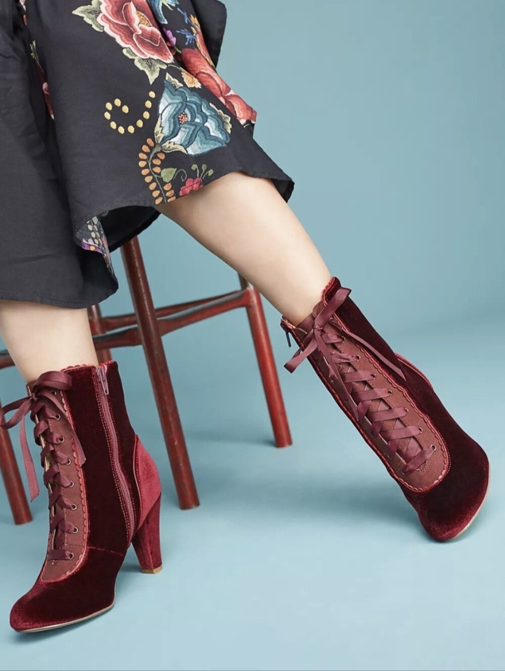 Chelsea Crew Velvet Victorian Boots